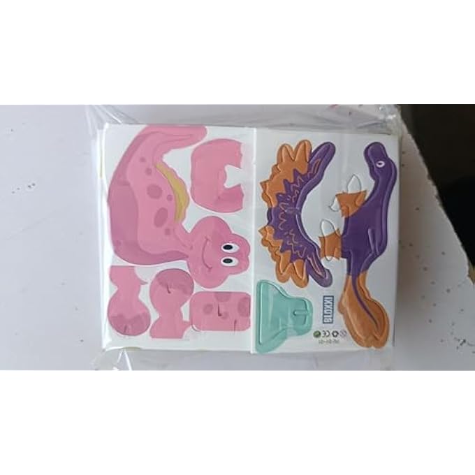 SET OF 25 3D PUZZLES - SMALL BIRTHDAY GIFTS FOR CHILDREN GUESTS - PACK OF SMALL EDUCATIONAL AND FUN TOYS FOR PARTIES OR SCHOOL - CHILDREN'S SURPRISE POUCH (DINOSAURE) - Image 2